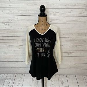 Maurices 3/4 length sleeve T-shirt